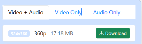 ขั้นตอนที่ 3: ดาวน์โหลดวิดีโอ Facebook ในรูปแบบ MP4 หรือ MP3